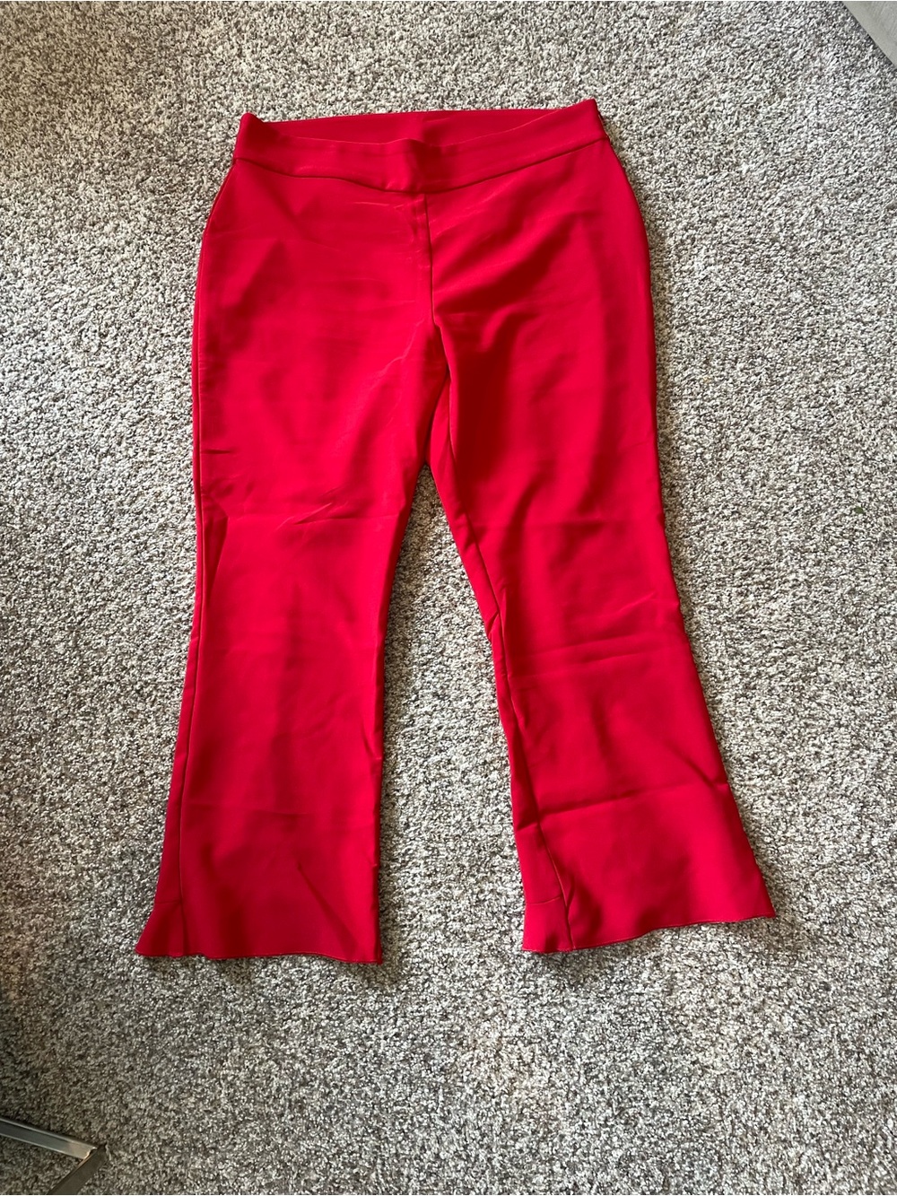 INC International Concepts Bright Red Flare Pants